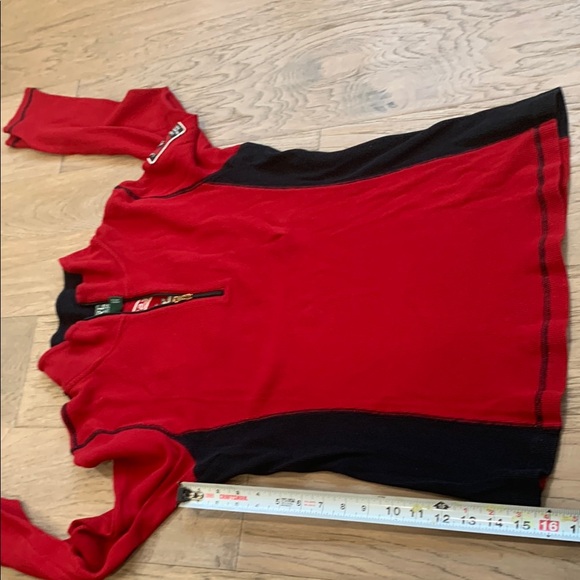 Lauren Ralph Lauren Red Athletic Half-Zip Top with Black Trim - Picture 8 of 11